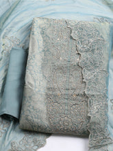 Woven Design Tissue Unstitched Suit With Dupatta